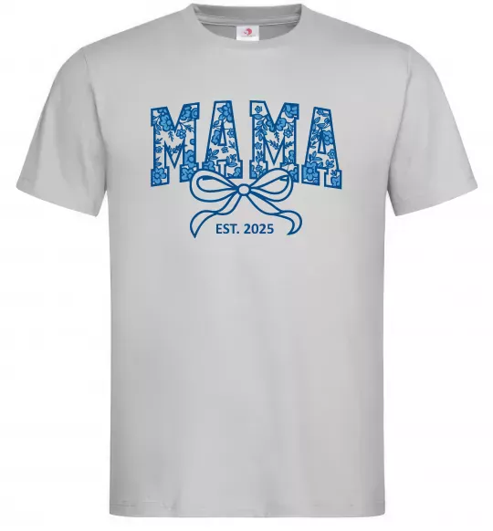 Чоловіча футболка Mama est.date Сірий фото