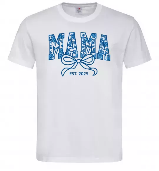 Чоловіча футболка Mama est.date Білий фото