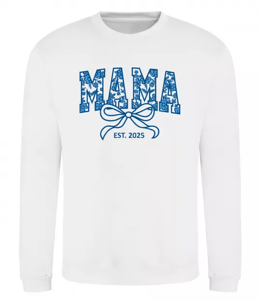 Свитшот Mama est.date Белый фото