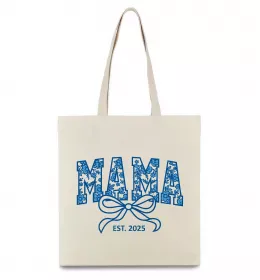 Эко-сумка Mama est.date Бежевый фото