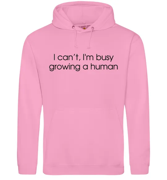 Жіноча толстовка (худі) Busy growing a human Рожевий фото