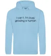 Жіноча толстовка (худі) Busy growing a human Блакитний фото