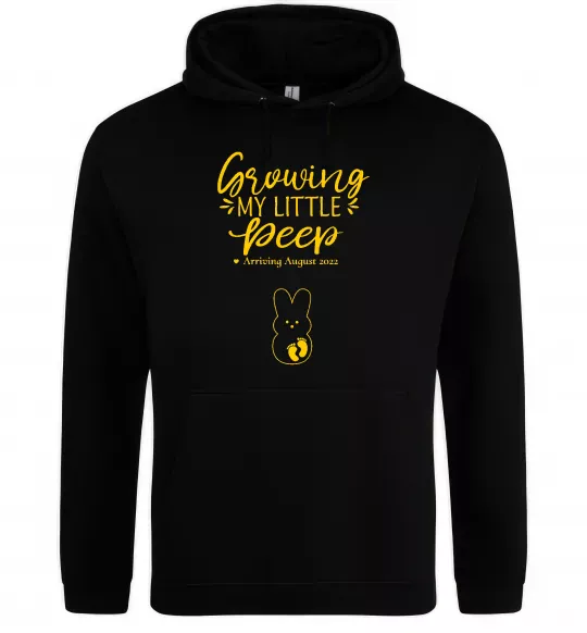 Жіноча толстовка (худі) Growing my little peep Чорний фото