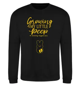 Свитшот Growing my little peep Черный фото