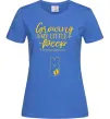 Жіноча футболка Growing my little peep Яскраво-синій фото
