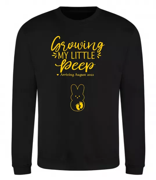 Свитшот Growing my little peep Черный фото
