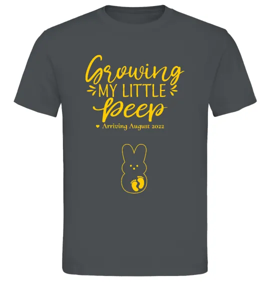 Мужская футболка Growing my little peep Графит фото