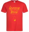 Мужская футболка Growing my little peep Красный фото