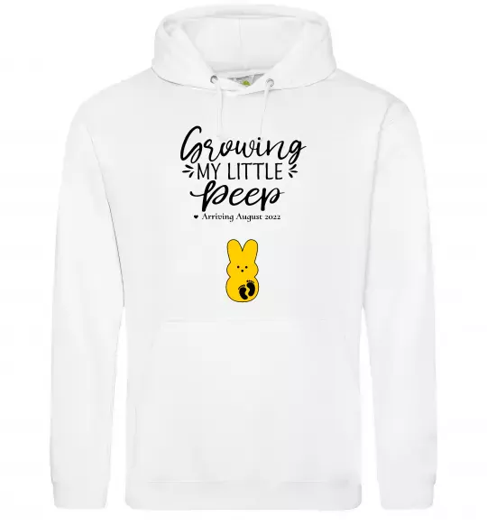 Жіноча толстовка (худі) Growing my little peep Білий фото