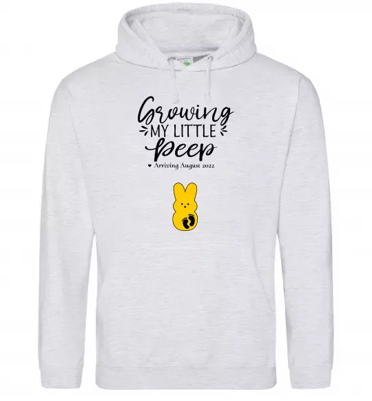 Жіноча толстовка (худі) Growing my little peep Сірий меланж фото