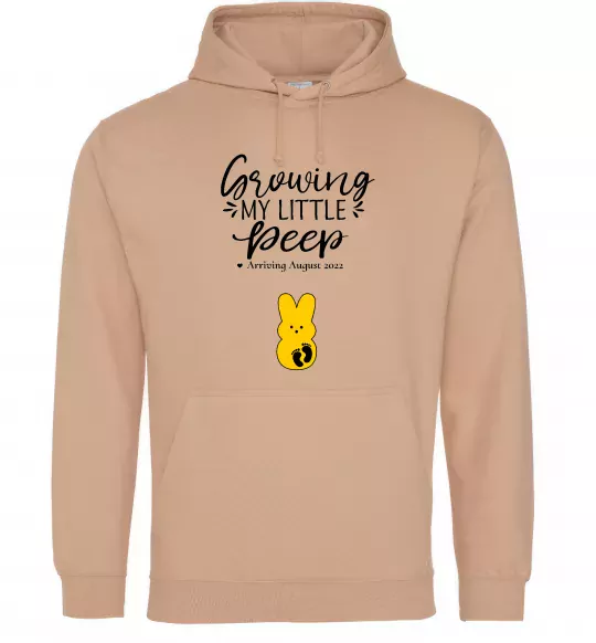 Жіноча толстовка (худі) Growing my little peep Пісочний фото
