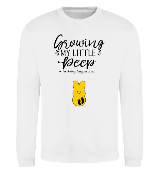 Світшот Growing my little peep Білий фото