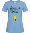 Жіноча футболка Growing my little peep Блакитний фото