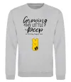 Свитшот Growing my little peep Серый меланж фото