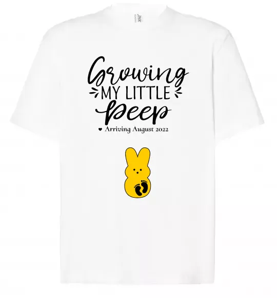 Футболка Оверсайз Growing my little peep Белый фото