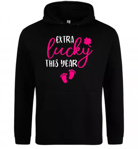 Женская толстовка (худи) Extra lucky this year Черный фото