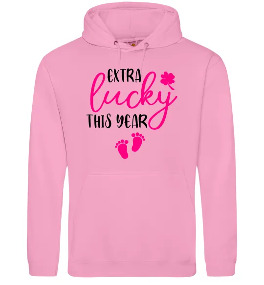 Женская толстовка (худи) Extra lucky this year Розовый фото