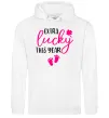 Женская толстовка (худи) Extra lucky this year Белый фото