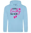 Женская толстовка (худи) Extra lucky this year Голубой фото