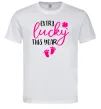 Мужская футболка Extra lucky this year Белый фото