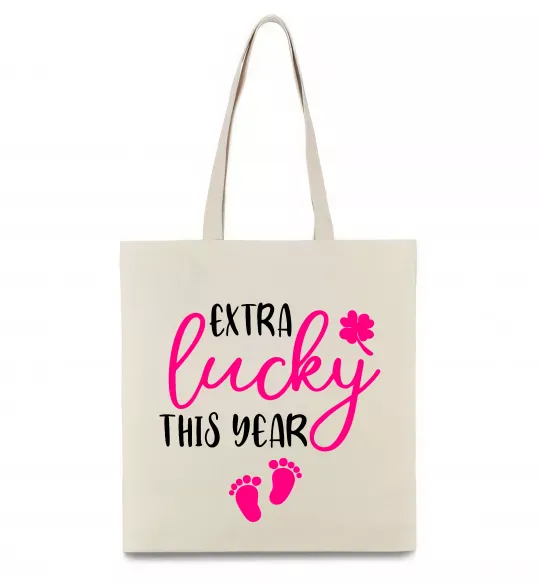 Эко-сумка Extra lucky this year Бежевый фото