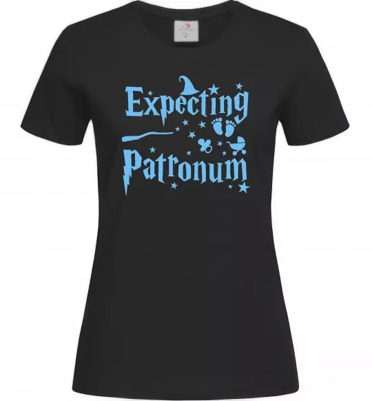 Женская футболка Expecting patronum Черный фото