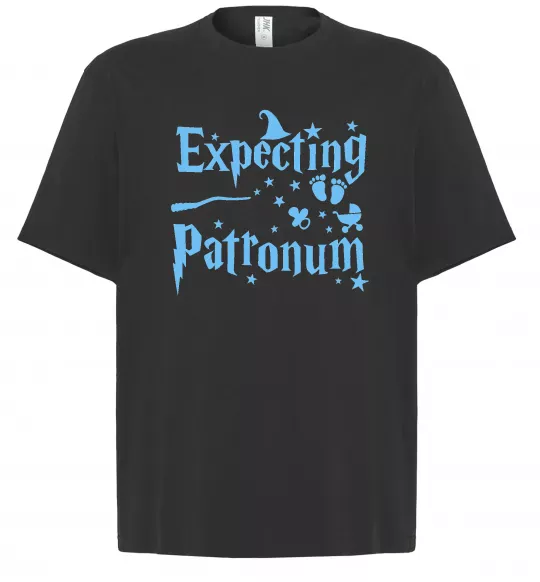 Футболка Оверсайз Expecting patronum Черный фото