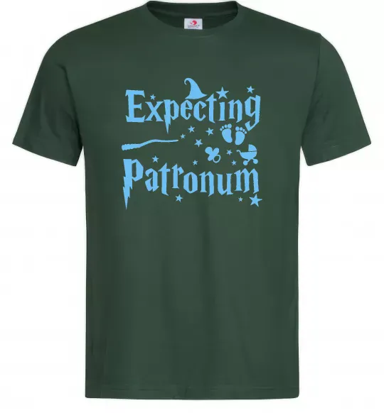 Мужская футболка Expecting patronum Темно-зеленый фото