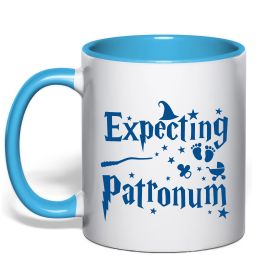 Чашка з кольоровою ручкою Expecting patronum