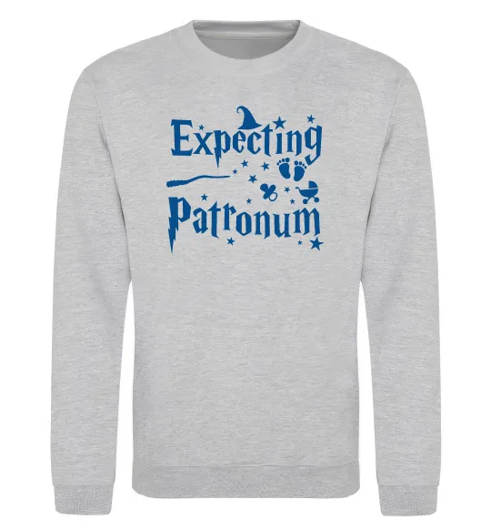 Світшот Expecting patronum Сірий меланж фото
