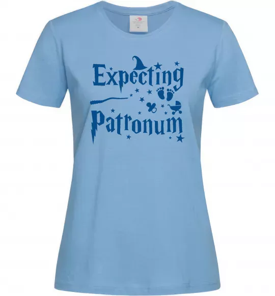 Женская футболка Expecting patronum Голубой фото
