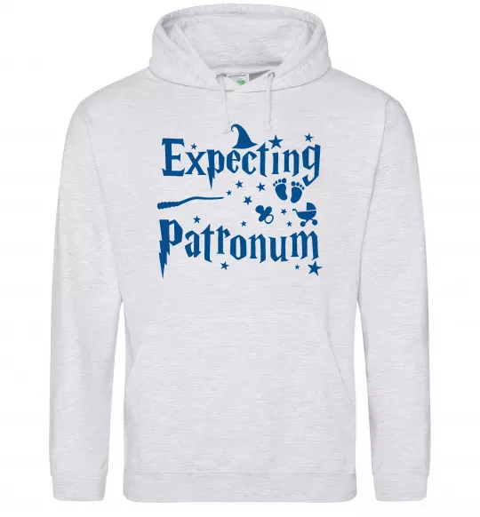 Жіноча толстовка (худі) Expecting patronum Сірий меланж фото