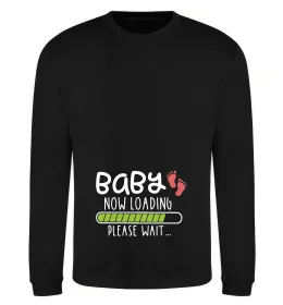 Свитшот Baby loading please wait Черный фото