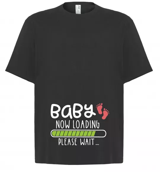 Футболка Оверсайз Baby loading please wait Чорний фото