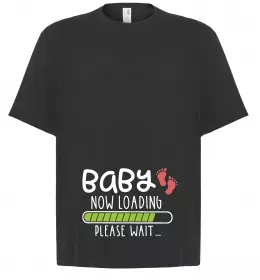 Футболка Оверсайз Baby loading please wait Черный фото