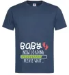 Мужская футболка Baby loading please wait Темно-синий фото