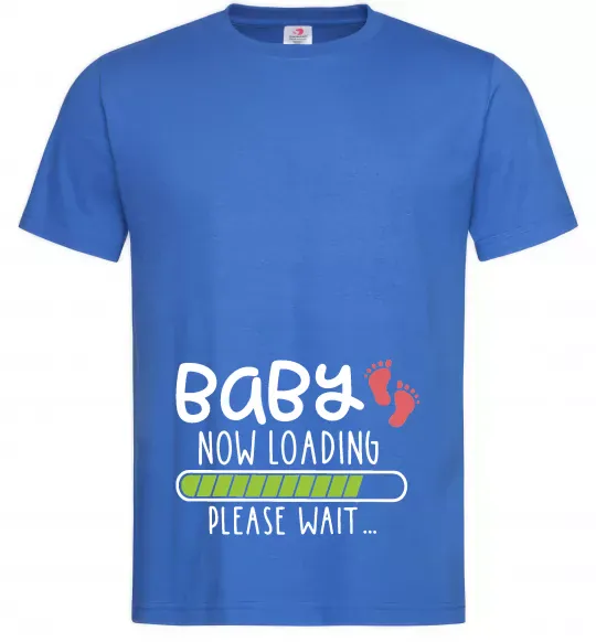 Мужская футболка Baby loading please wait Ярко-синий фото
