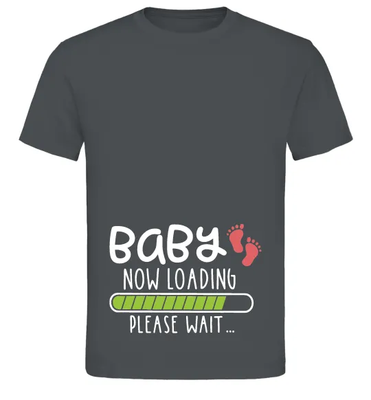 Мужская футболка Baby loading please wait Графит фото