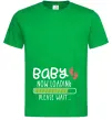 Мужская футболка Baby loading please wait Зеленый фото