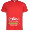 Мужская футболка Baby loading please wait Красный фото