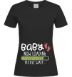 Женская футболка Baby loading please wait Черный фото