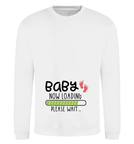 Світшот Baby loading please wait Білий фото