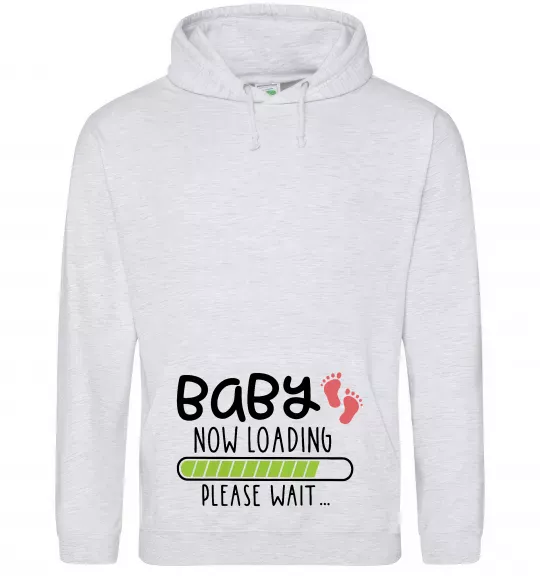 Жіноча толстовка (худі) Baby loading please wait Сірий меланж фото