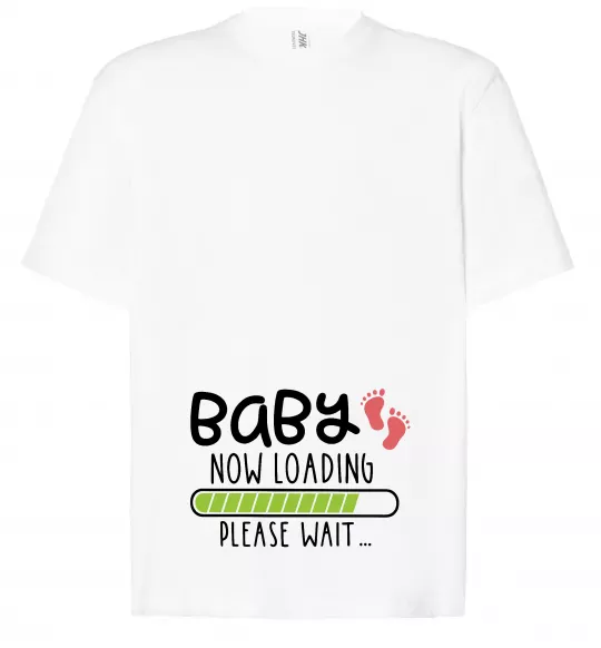 Футболка Оверсайз Baby loading please wait Білий фото