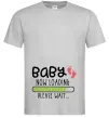 Мужская футболка Baby loading please wait Серый фото