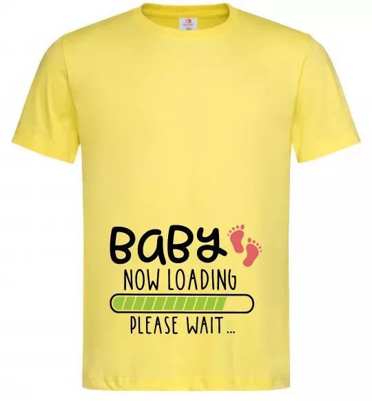 Мужская футболка Baby loading please wait Лимонный фото