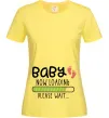 Женская футболка Baby loading please wait Лимонный фото