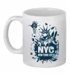 Чашка керамическая NYC art Белый фото