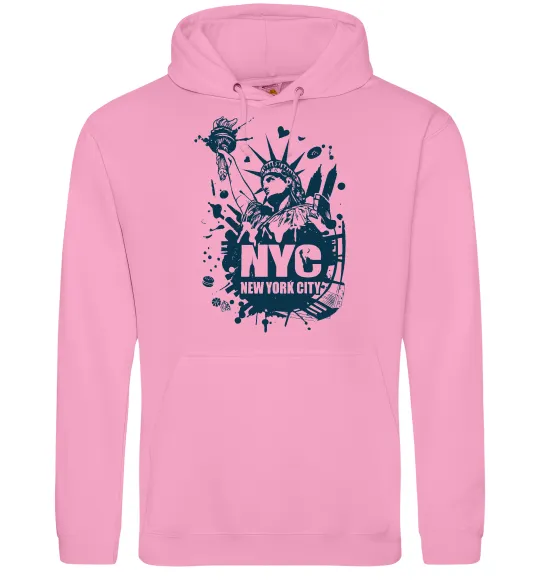 Мужская толстовка (худи) NYC art Розовый фото