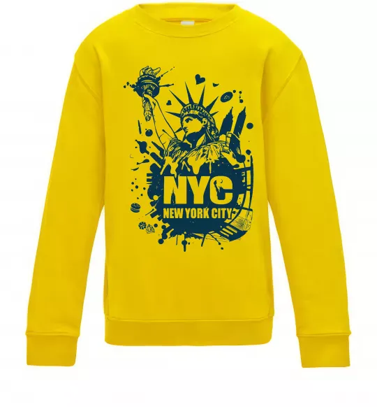 Детский Свитшот NYC art Солнечно желтый фото
